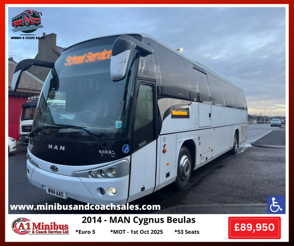2014 MAN Beulas 55 Seater PSVAR Coach