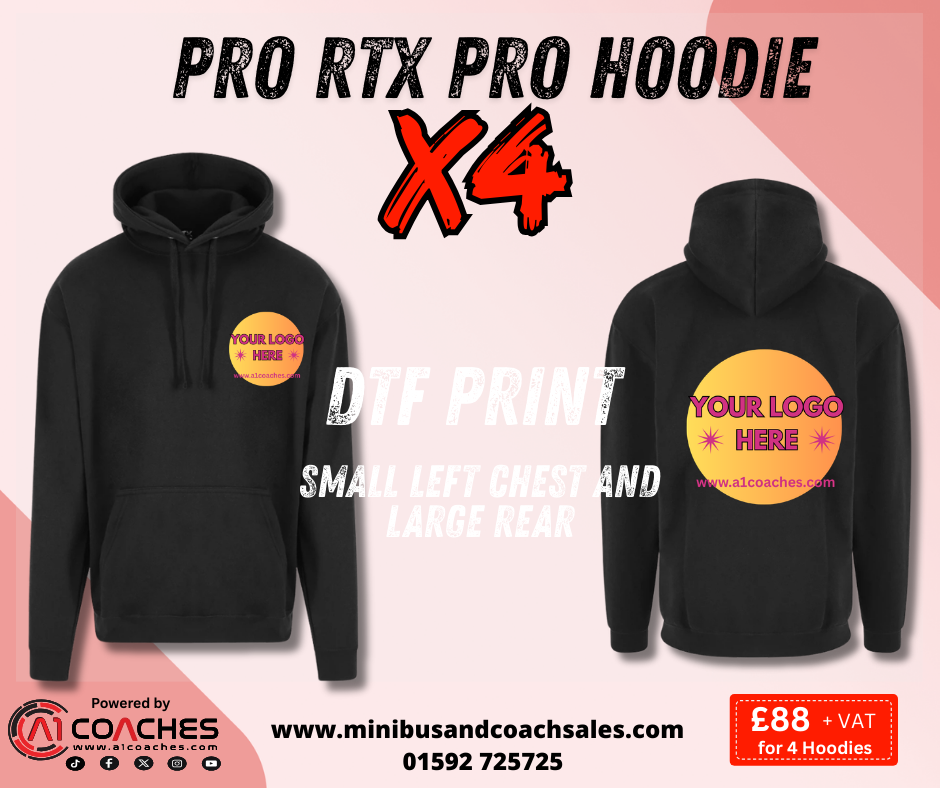 X4 Hoodie Bundle & DTF Print - 4x RX350 Pro RTX Pro Hoodie