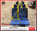 Minibus Seats - Cloth Back, Plastic Base
